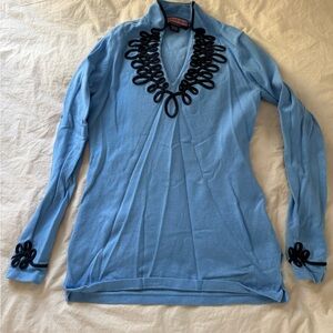 Vineyard Vines Blue Tunic with Dark Navy Detailing